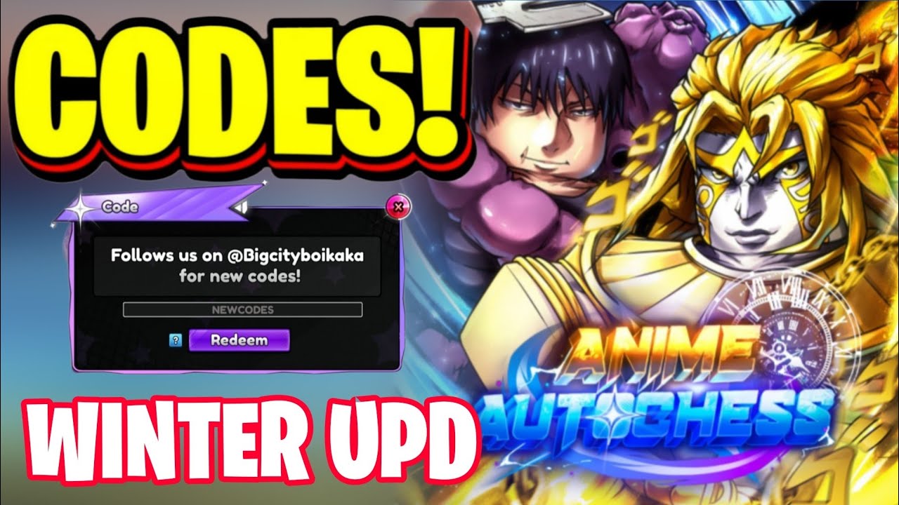 *NEW* ALL WINTER UPDATE CODES FOR ANIME AUTO CHESS! ROBLOX ANIME AUTO CHESS CODES