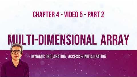 Multi-dimensional Arrays in C++11 - Part 2| Dynamic Declaration | Anshuman Sharma | in Hindi/Engl.