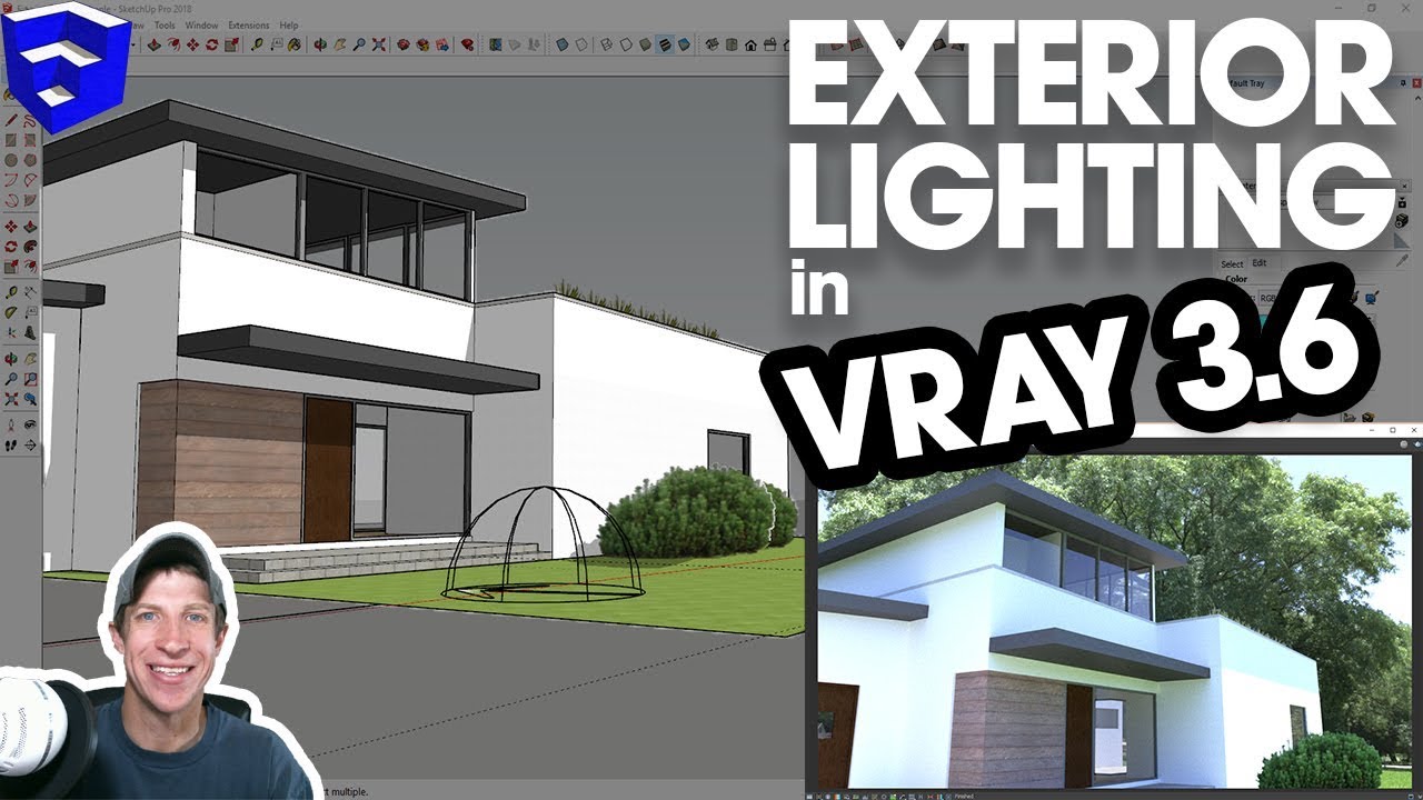 Exterior Lighting In Vray For Sketchup 36 With Hdri Dome Lights And Sunlight