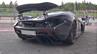 McLaren P1 Full Throttle in Race Mode on Track!