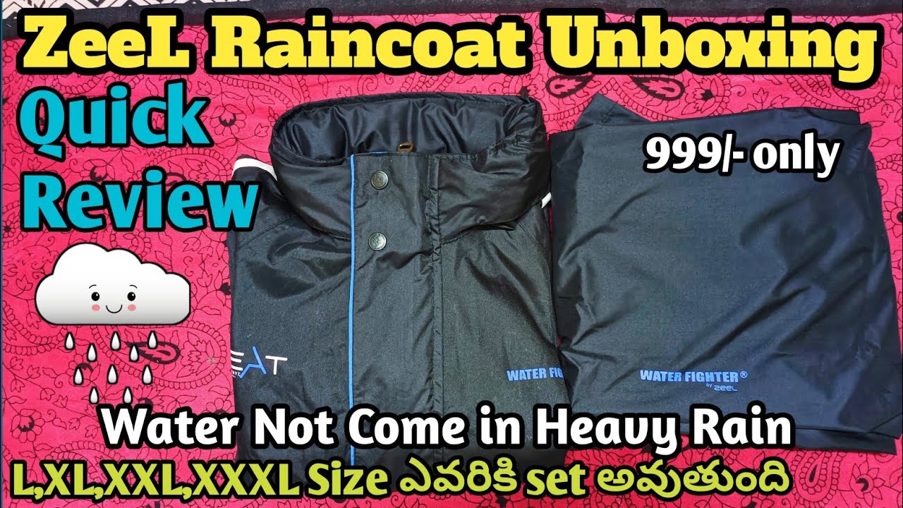 Zeel raincoat review in telugu,zeel water fighter raincoat,zeel