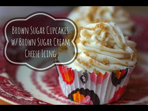 Brown Sugar Cupcakes with Brown Sugar Cream Cheese Icing with Brown Sugar Topping