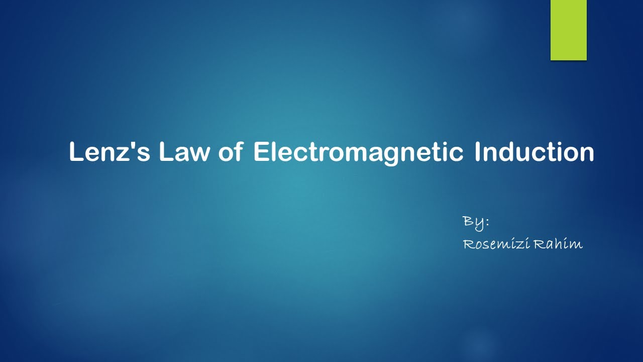 Lenz's Law of Induction YouTube