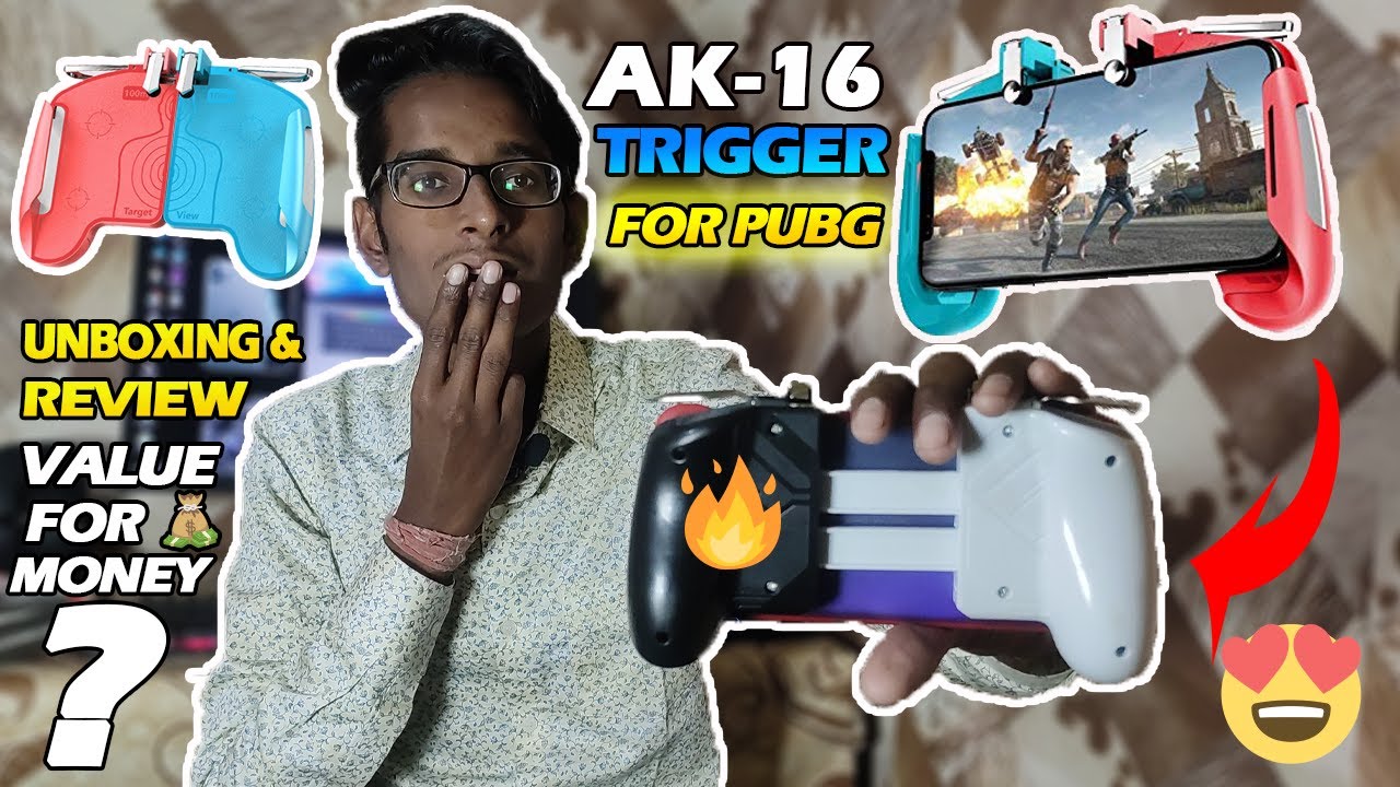 AK 16 PUBG Controller Unboxing And Review |  Ak 16 Trigger | AK 16 Pubg mobile controller/Trigger