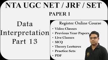 Data Interpretation || NTA UGC NET/JRF Paper 1 || Easy Tricks Tips || Lecture 13 #ugcnet_paper1