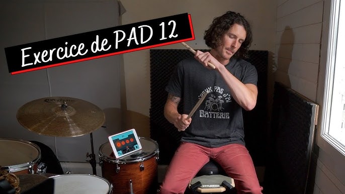 Exercice de PAD 11 - Technique et Rudiments : Flas / 4 pour 3 + Comptage -  Cours de batterie 