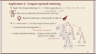 COMP526 Unit 6-3 2020-03-09 Text Indexing: Applications of suffix trees