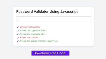 "How to Build a Password Validator with HTML, CSS, and JavaScript | Beginner-Friendly Tutorial"