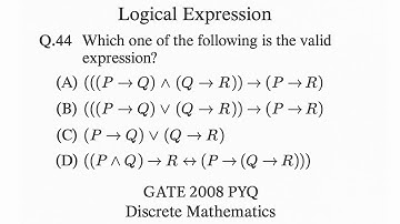 Logical Expression Problem | GATE 2008 PYQ | Discrete Mathematics in Hindi