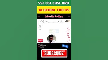 Easy trick to solve ALGEBRA Questions SSC CGL CHSL RRB NTPC SBI BANK #ssccgl2024 #tricks #trending