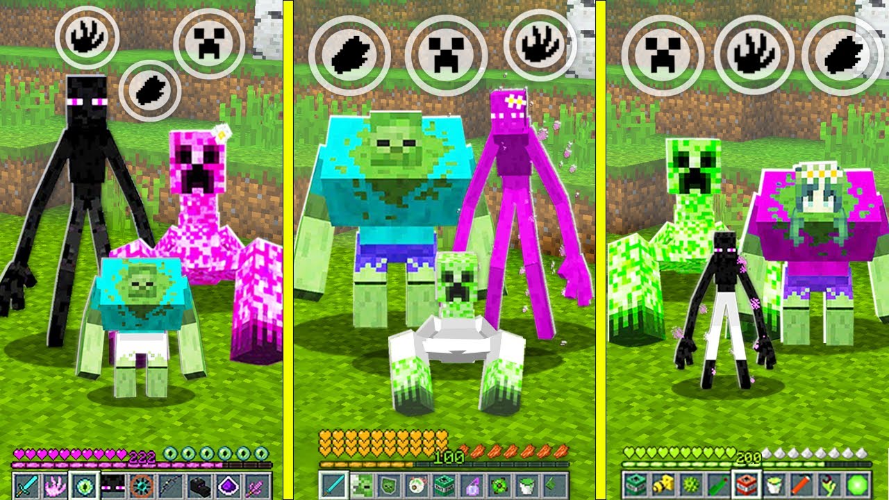 NEW RANDOM FAMILY MUTANT MOBS IN MINECRAFT - ENDERMAN ZOMBIE CREEPER IN ...