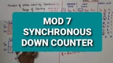 MOD 7 Synchronous Down Counter | Counter Using T Flip Flop | Mod-7 Counter