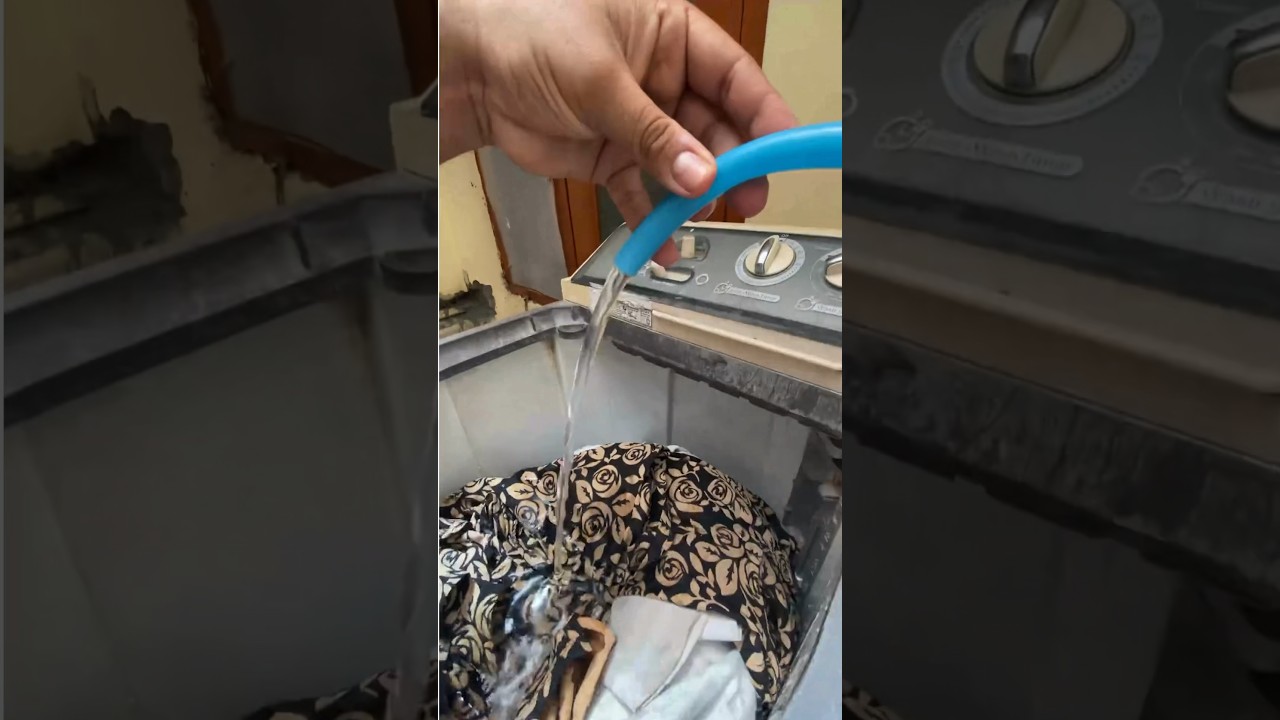 How to use semi automatic washing machine #shorts #viral #semiautomaticwashingmachine