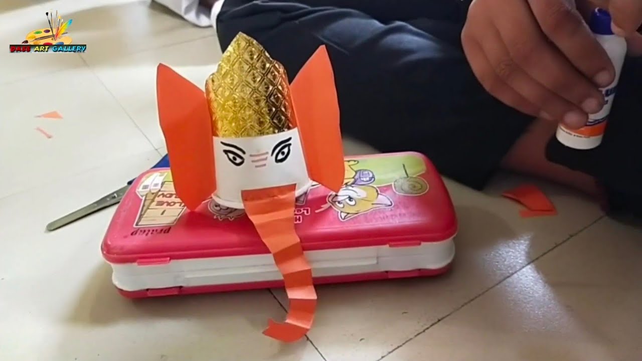 Paper cup Ganesh ji||craft Ganesha||Paper craft activity by students ...