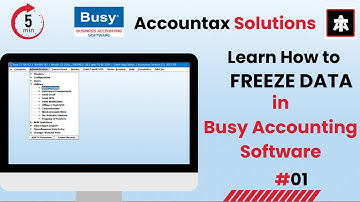 How to Freeze Data In Busy Accounting Software || How Lock Data In Busy Transactions || Amit Gupta