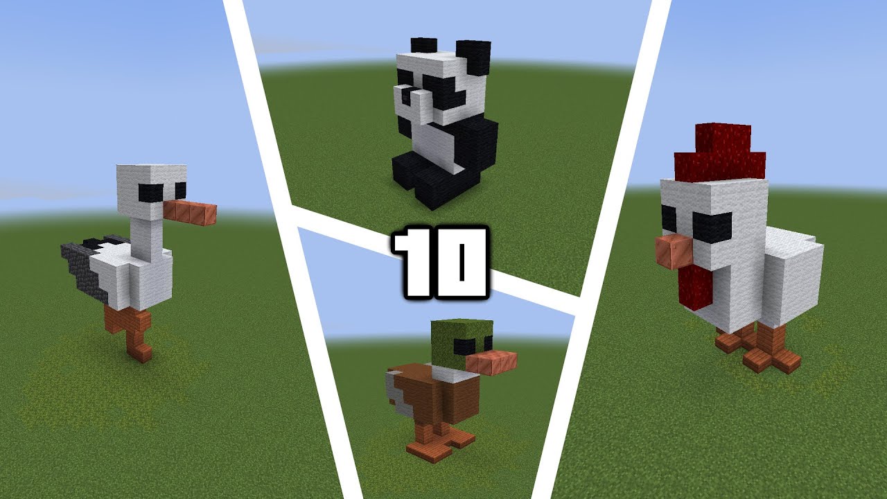 10 Animal Design Ideas Minecraft buildingideas... YouTube