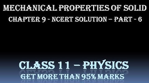 class 11 physics mechanical properties of solids ncert solutions - 6