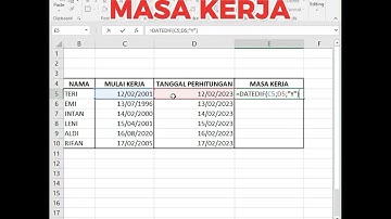 Cara menghitung masa kerja di ms excel