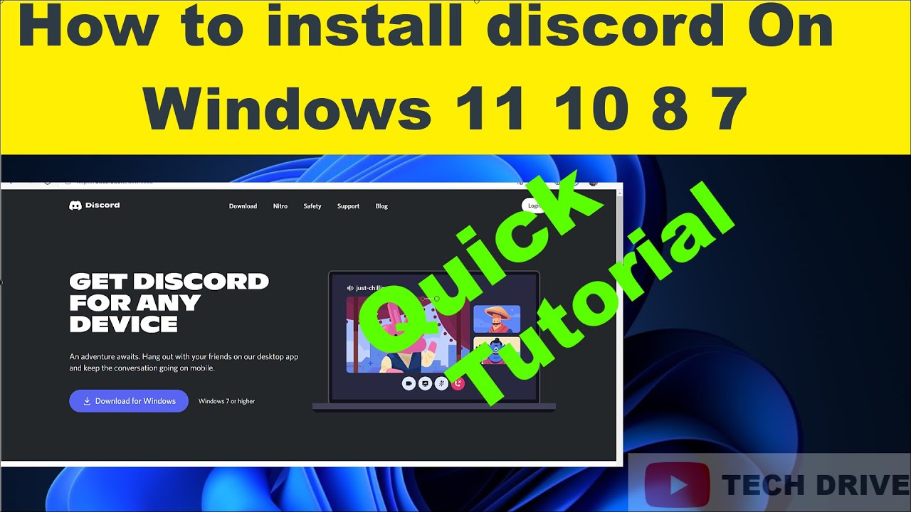 How To Download and Install Discord on windows 11 | 10 | 8 | 7 - Quick ...