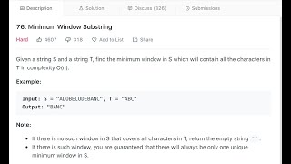 LeetCode - Minimum Window Substring
