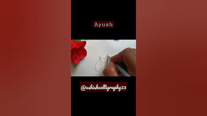 Signature Shorts for "Ayush" | Signature for "A" | #signatureshorts #Ashishcalligraphy23