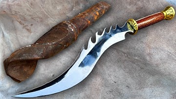 Making a Historical Dagger out of Rusted Drill Bit Shaft