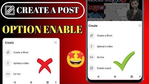 YouTube Channel Par Create A Post Ka Option Enable Kaise Kare | How To Enable Create A Post Option
