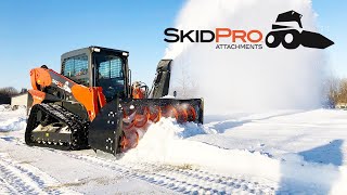 Skid Pro Skid Steer MONSTER Double Auger High Flow Snow Blower