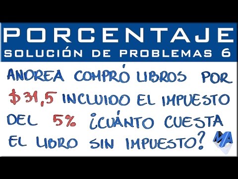 Porcentaje solución de problemas | Ejemplo 6