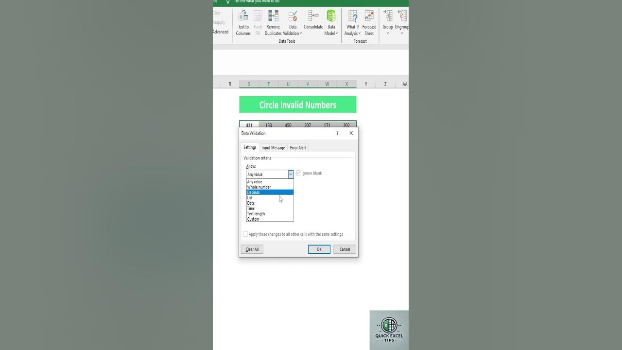  how to circle invalid data in excel quick excel tutorial excel 