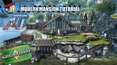 Ark: Genesis Part 2 - How to Build a Modern House - 20 Million Dollar Mansion with pool