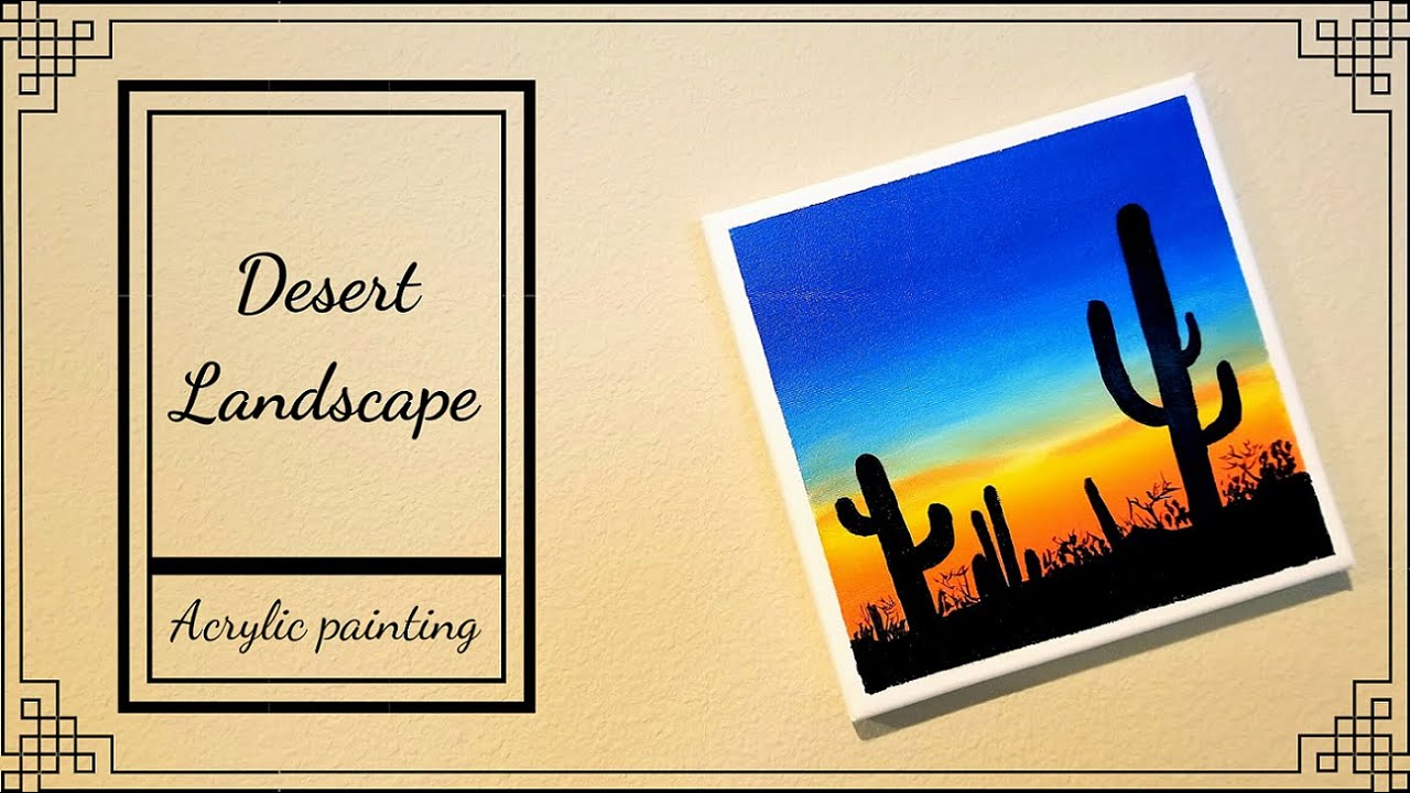 Acrylic painting for beginners How to paint Desert Landscape Art