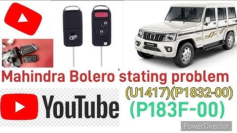 😱Mahindra Bolero starting problem/mahindra bolero key programming/P1832-P183F-U1417🤭
