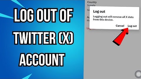 How to Logout Of X Twitter Account