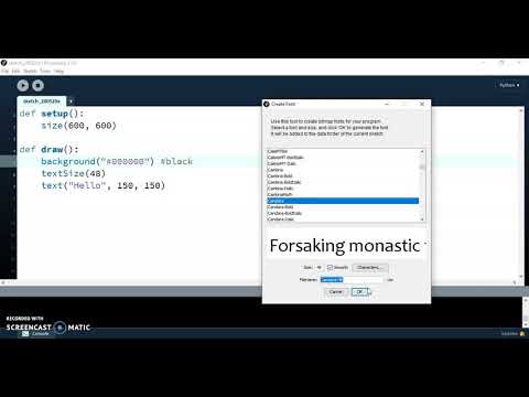 Add A Font in Processing Python