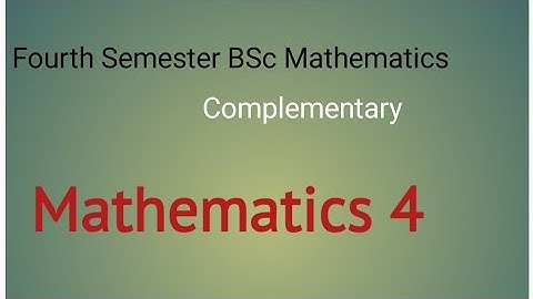 Method of Convolution/// Fourth Semester BSc Complementary Mathematics