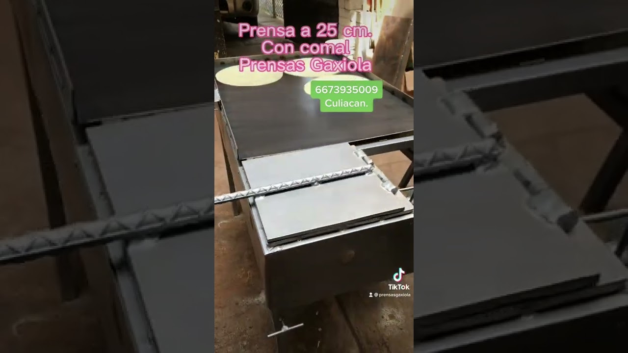Prensa para tortillas de harina. Estamos en Culiacán.  para más inf. Vía watsap. +52) 6673935009