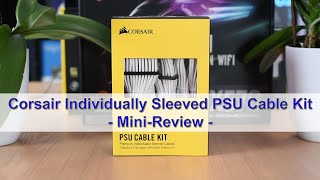 lotus Bare gør Rædsel Corsair Premium Individually Sleeved PSU Cables (White Starter Kit) -  Mini-Review - YouTube