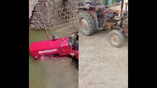 Tractor Water Challenge! Extreme Stunt or Mistake? 🚜? #TractorChallenge, #ExtremeStunt, #TractorLife
