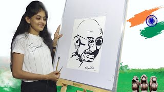 'Mahatma Gandhi' Speed Painting | Mahatma Gandhi Acrylic Painting | Mahatma Gandhi Jayanti Special