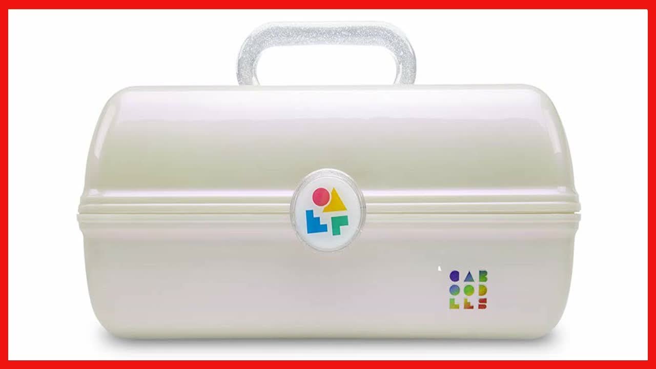 Caboodles Rainbow Rad - On-The-Go Girl Makeup Organizer, White Opal