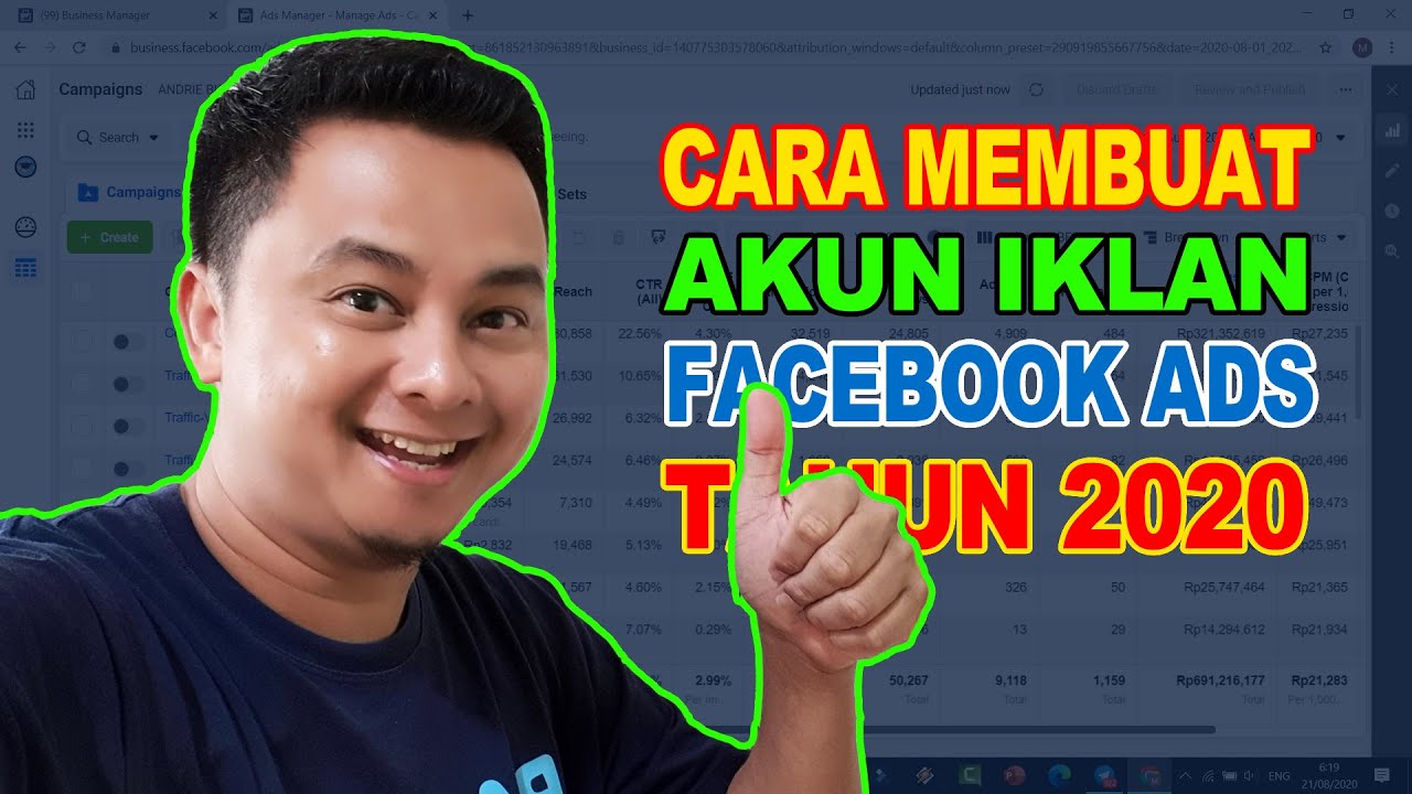 😍 CARA MEMBUAT AKUN IKLAN FACEBOOK ADS 2020 - YouTube