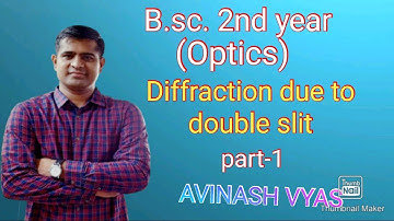 Diffraction due to double slit (part-1) by Avinash vyas