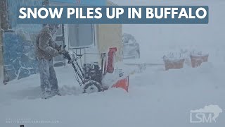 01-14-2024 Buffalo, New York - Significant Lake Effect Snow in Southtowns - Blizzard Conditions