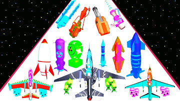 NOOB vs PRO vs HACKER EVOLVING BOMBS FIGHTER PLAIN (Max Level) Gameplay