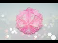 くす玉を折り紙での作り方桜大文字を折ってみた