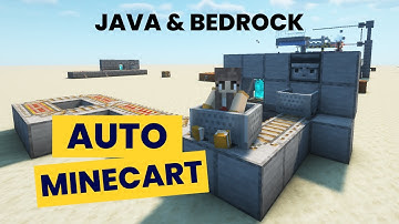 Automatic Rail Minecart Station for Bedrock and Java Minecraft Versions 1.21+ | Super easy tutorial