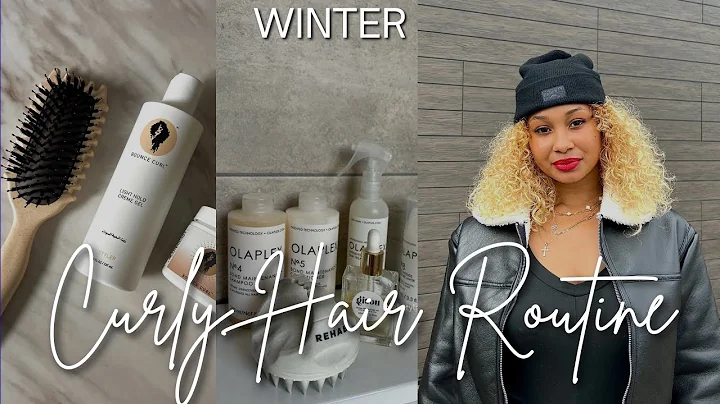 WINTER CURLY HAIR ROUTINE | BOUNCECURL BRUSH ON BLEACHED CURLS