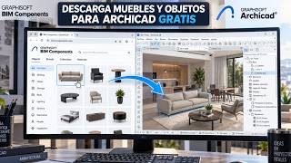 Como Descargar Muebles y Objetos para ArchiCAD con BIMComponents de Graphisoft y Agrega Mobiliario 🔥