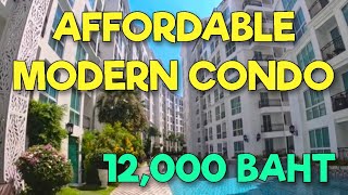 EXCELLENT DEAL !!! 12,000 BAHT MODERN ONE BEDROOM CENTRAL PATTAYA CONDO REVIEW - OLYMPUS CITY GARDEN